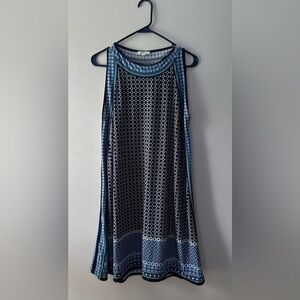 Max Studio - Blue & aqua geometric tank dress Size L